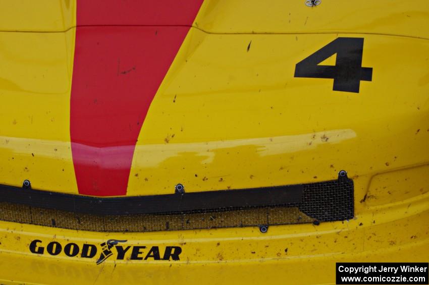 Tony Ave's Chevy Corvette after the second race on Sunday.