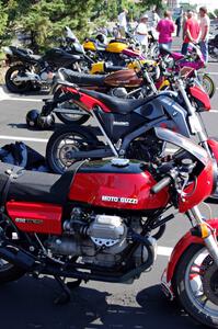 Various Italian motorcycles at hand