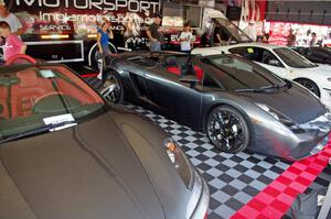Newer Italian cars in the Imola Motorsports tent