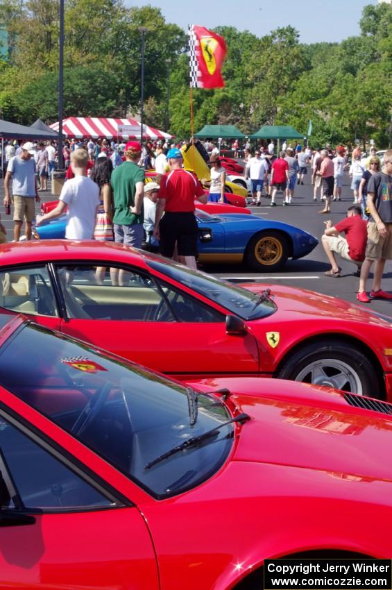 Ferraris and Lamborghini Miura P400SV