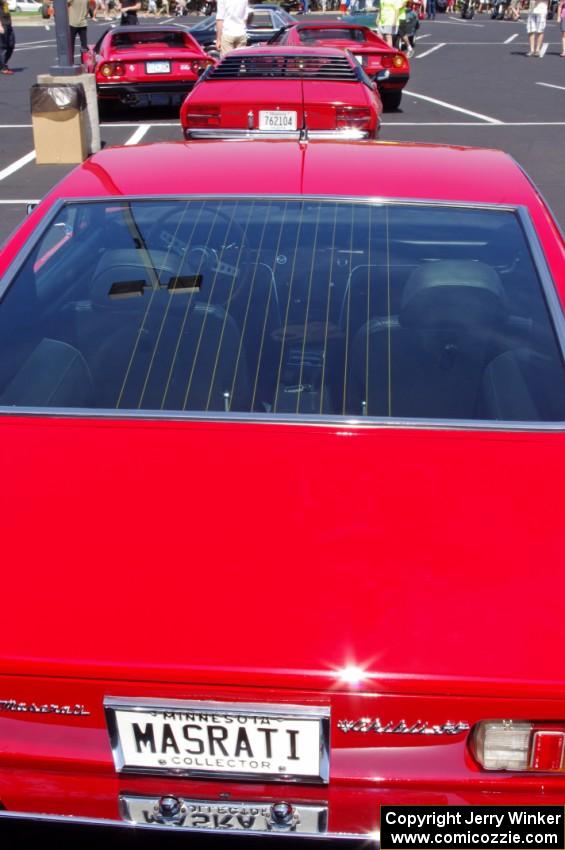 Maserati Ghibli SS with a Maserati Urraco and Ferrari 308s in front