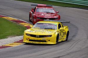 Bob Stretch's Chevy Camaro and Cameron Lawrence's Chevy Camaro