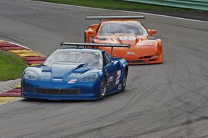 Jordan Bupp's Chevy Corvette and David Fershtand's Chevy Corvette