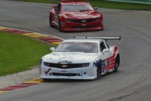 Rob Huffmaster's Chevy Camaro and Pete Halsmer's Chevy Camaro