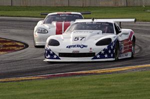 Dave Pintaric's Chevy Corvette and Kyle Kelley's Chevy Corvette