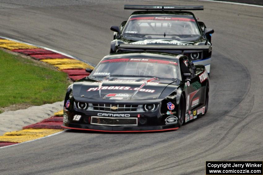 Ricky Sanders's Chevy Camaro and Britt Casey's Chevy Camaro