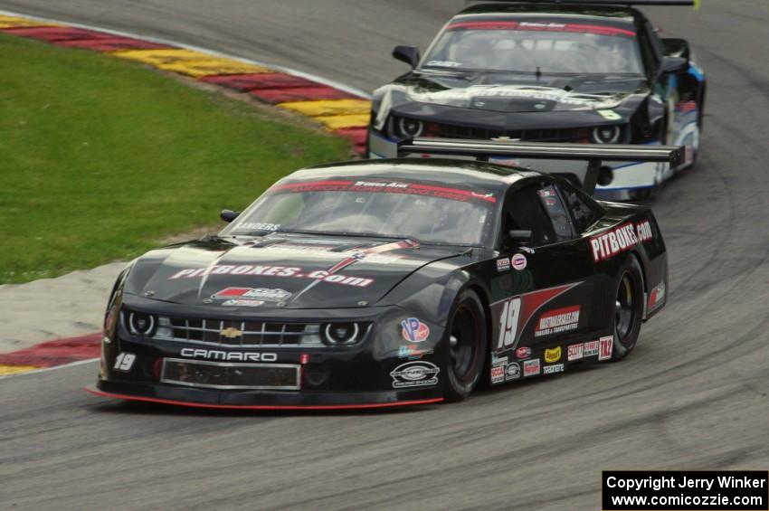 Ricky Sanders's Chevy Camaro and Britt Casey's Chevy Camaro