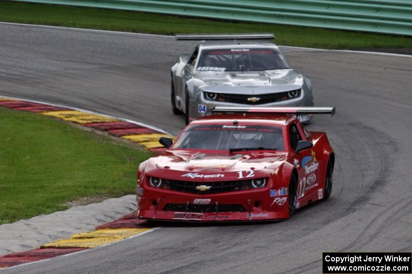 Pete Halsmer's Chevy Camaro and Kurt Roehrig's Chevy Camaro