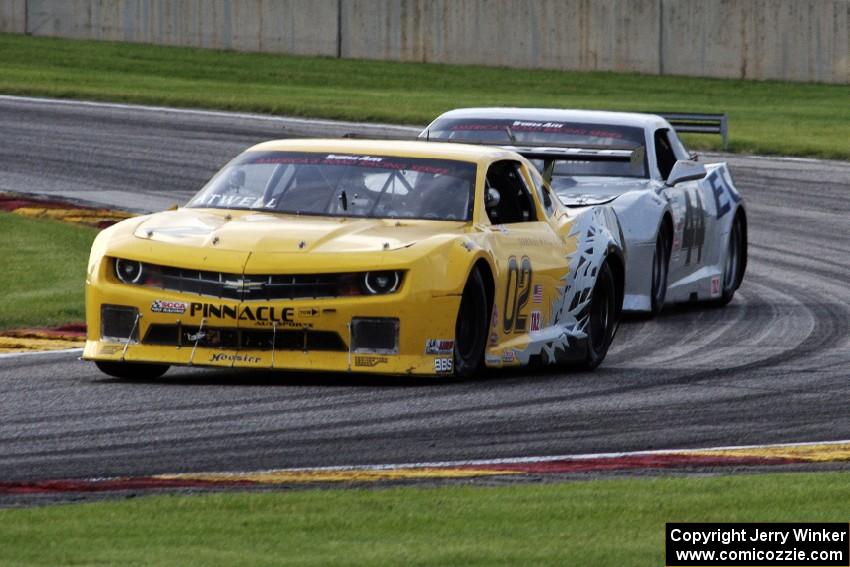 John Atwell's Chevy Camaro and Adam Andretti's Chevy Camaro