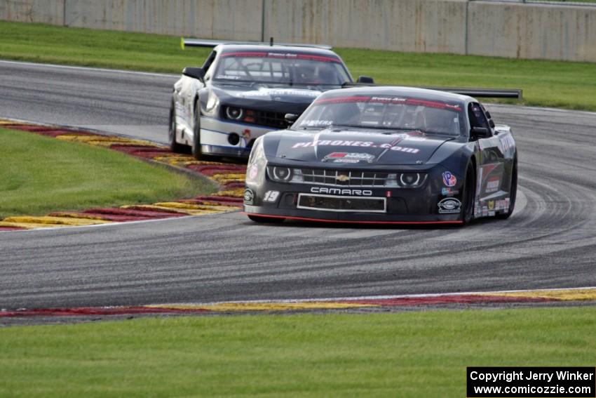 Ricky Sanders's Chevy Camaro and Britt Casey's Chevy Camaro