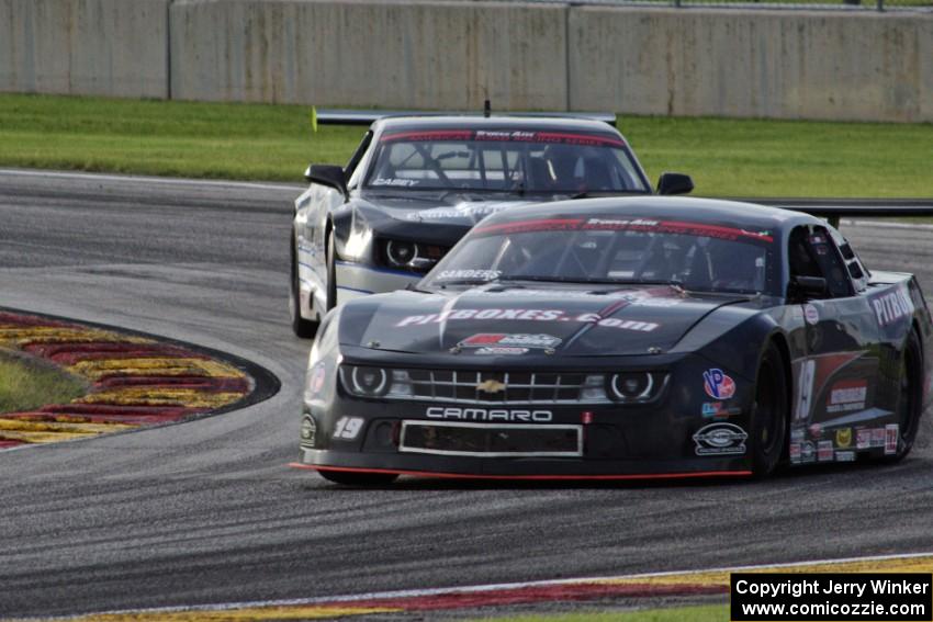 Ricky Sanders's Chevy Camaro and Britt Casey's Chevy Camaro