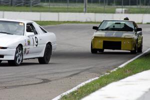 WrongGear Toyota Supra ahead of the Stillwater Chumps Toyota MR-2