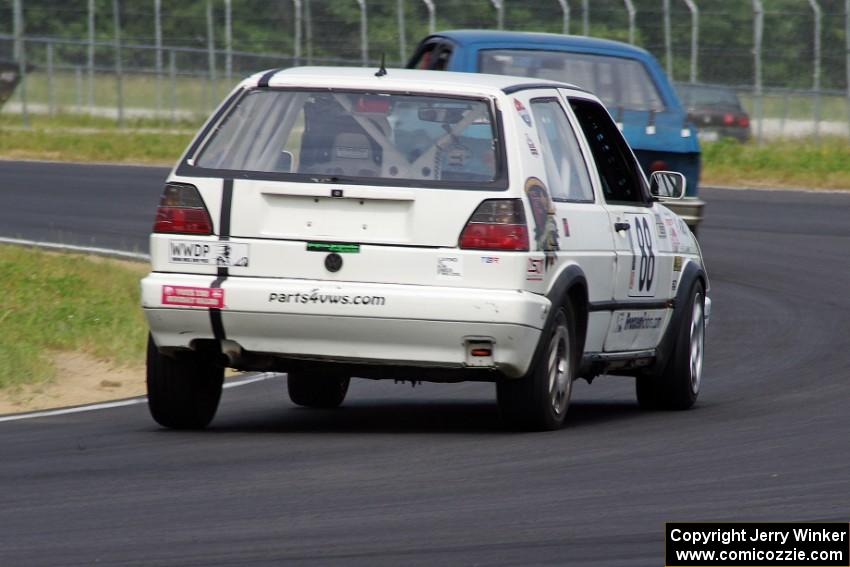 JAB Motorsport VW GTI chases the Team Chevette Chevy Chevette