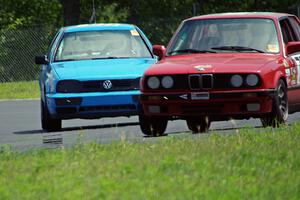 Probs Racing BMW 325 and Blue Sky Racing VW Golf