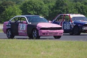 Ambitious But Rubbish Racing BMW 325 and British American Racing 2 BMW 318i