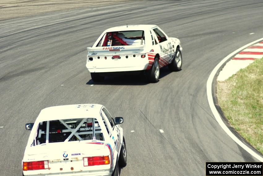 Motorcrap Racing Ford Mustang and Tubby Butterman Racing BMW 325