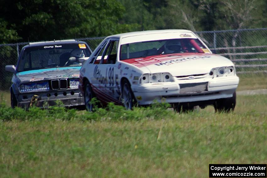 Motorcrap Racing Ford Mustang and Chump Faces BMW 325is