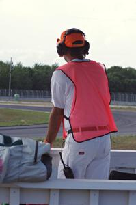 Corner worker Bruce Retka at turn 4