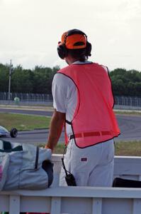 Corner worker Bruce Retka at turn 4