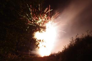 Fireworks from the infield of Brainerd International Raceway