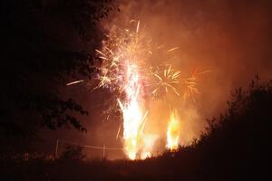 Fireworks from the infield of Brainerd International Raceway