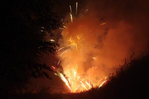 Fireworks from the infield of Brainerd International Raceway