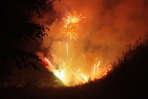 Fireworks from the infield of Brainerd International Raceway