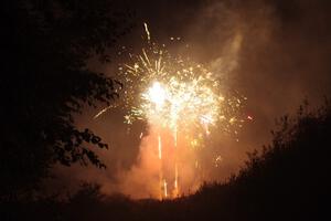 Fireworks from the infield of Brainerd International Raceway