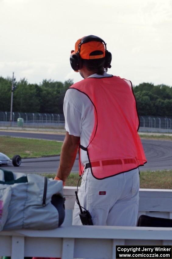 Corner worker Bruce Retka at turn 4