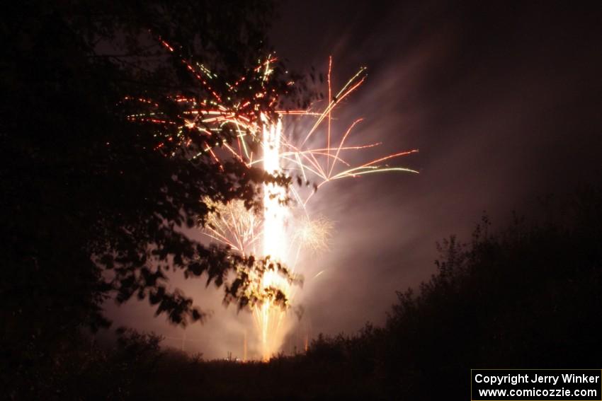 Fireworks from the infield of Brainerd International Raceway