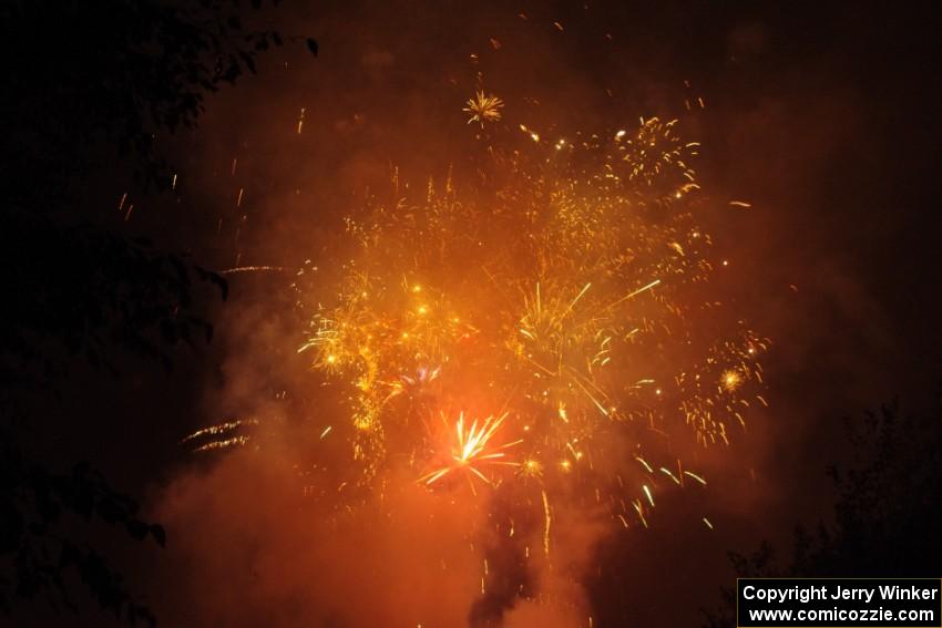 Fireworks from the infield of Brainerd International Raceway