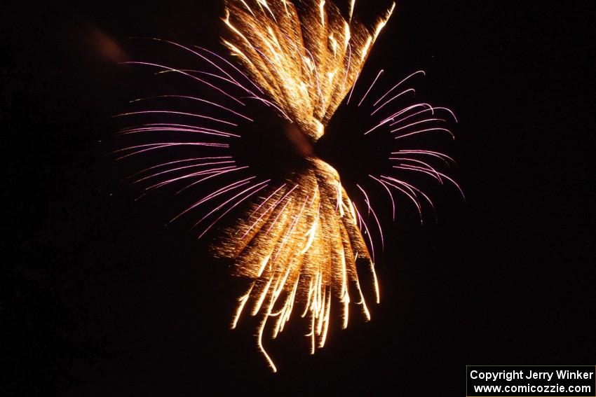 Fireworks from the infield of Brainerd International Raceway