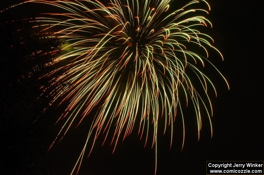 Fireworks from the infield of Brainerd International Raceway