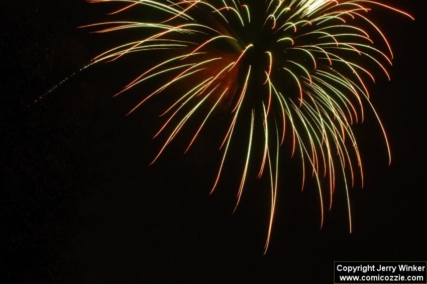 Fireworks from the infield of Brainerd International Raceway