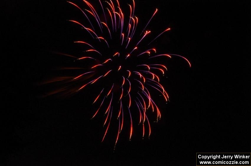 Fireworks from the infield of Brainerd International Raceway