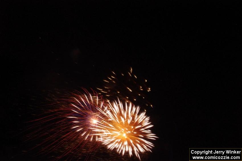 Fireworks from the infield of Brainerd International Raceway