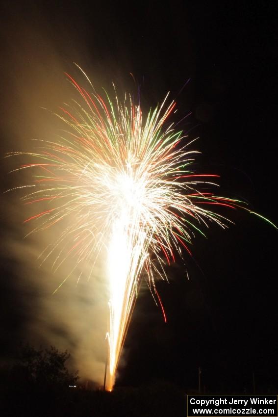 Fireworks from the infield of Brainerd International Raceway