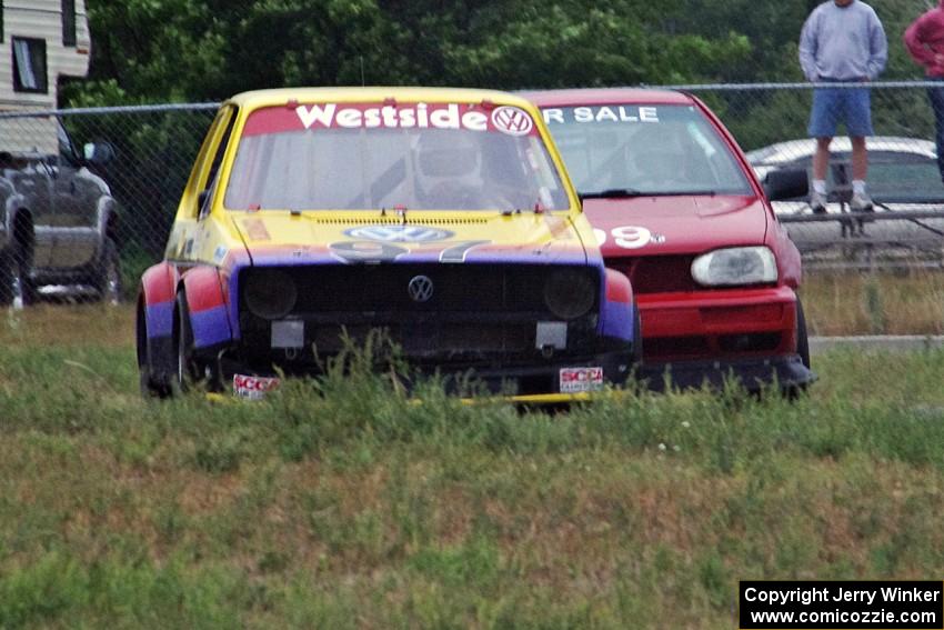 Jimmy Griggs's GTL VW Rabbit and Brent Carlson's ITJ VW Golf