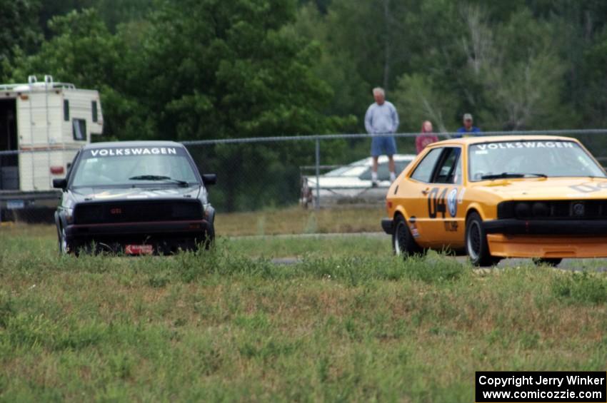 Tom Daly's ITC VW Scirocco and Patrick Daly's ITB VW GTI