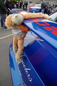 The back wing of the The Carl Siegler/ David Goodman Subaru WRX STi.