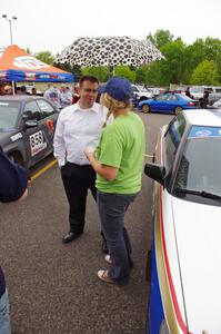 Steve Gingras talks to Amanda Ingle at Rallyfest.