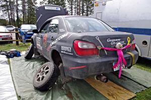The Anthony Israelson / Jason Standage Subaru Impreza before the event.