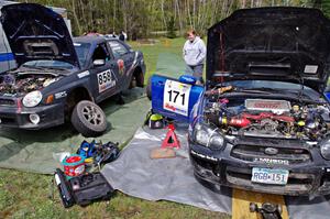 Team Ziptie: The Anthony Israelson / Jason Standage Subaru Impreza and Carl Siegler/ David Goodman Subaru WRX STi.