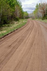 A fast flowing rally road.