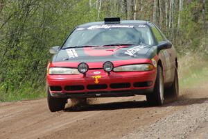 The Erik Hill / Dave Parps Eagle Talon at speed on stage one.