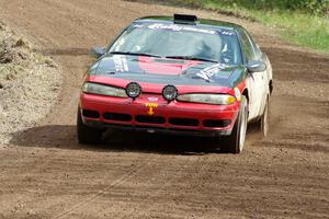Erik Hill / Dave Parps drift their Eagle Talon out of a sweeper on stage two.