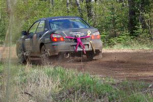 The Anthony Israelson / Jason Standage Subaru Impreza on stage three.