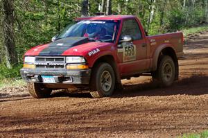 The Jim Cox / Mark Holden Chevrolet S-10 on stage four.