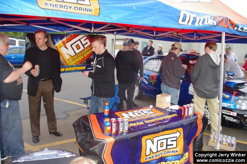 NOS was on hand giving away freebies at Rallyfest.