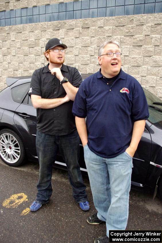 Ben Slocum and J.B. Niday at the Rallyfest at Morrie's Subaru.